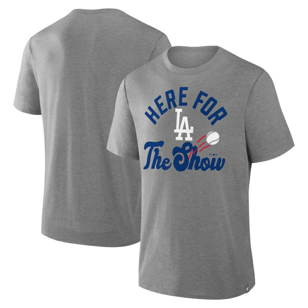 Los Angeles Dodgers Nostalgia Tri-Blend T-Shirt Heather Gray