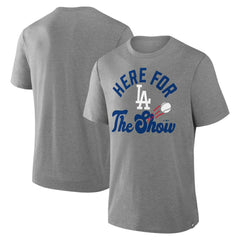Los Angeles Dodgers Nostalgia Tri-Blend T-Shirt Heather Gray