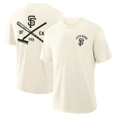San Francisco Giants Nostalgia Stadium Slub T-Shirt Cream