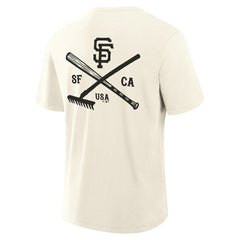 San Francisco Giants Nostalgia Stadium Slub T-Shirt Cream