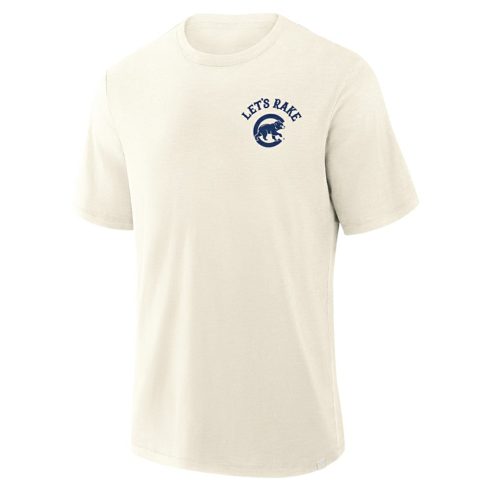 Chicago Cubs Nostalgia Stadium Slub T-Shirt Cream