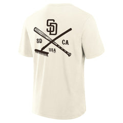 San Diego Padres Nostalgia Stadium Slub T-Shirt Cream
