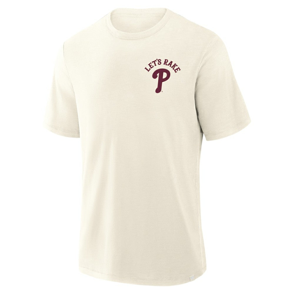 Philadelphia Phillies Nostalgia Stadium Slub T-Shirt Cream