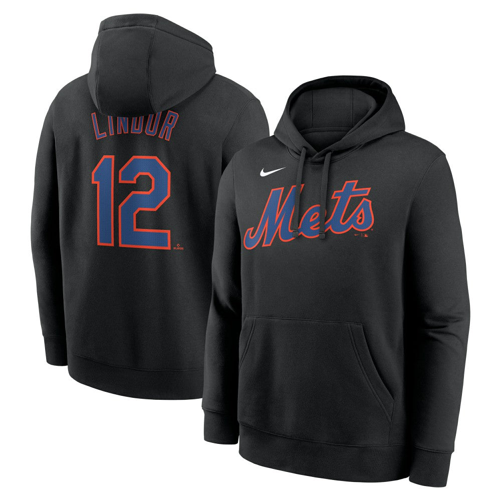 Francisco Lindor New York Mets Player Name & Number Club Pullover Hoodie Black