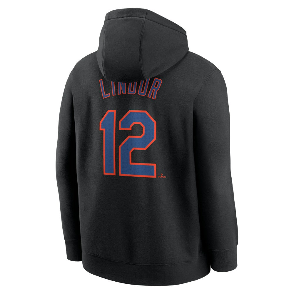 Francisco Lindor New York Mets Player Name & Number Club Pullover Hoodie Black