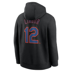 Francisco Lindor New York Mets Player Name & Number Club Pullover Hoodie Black