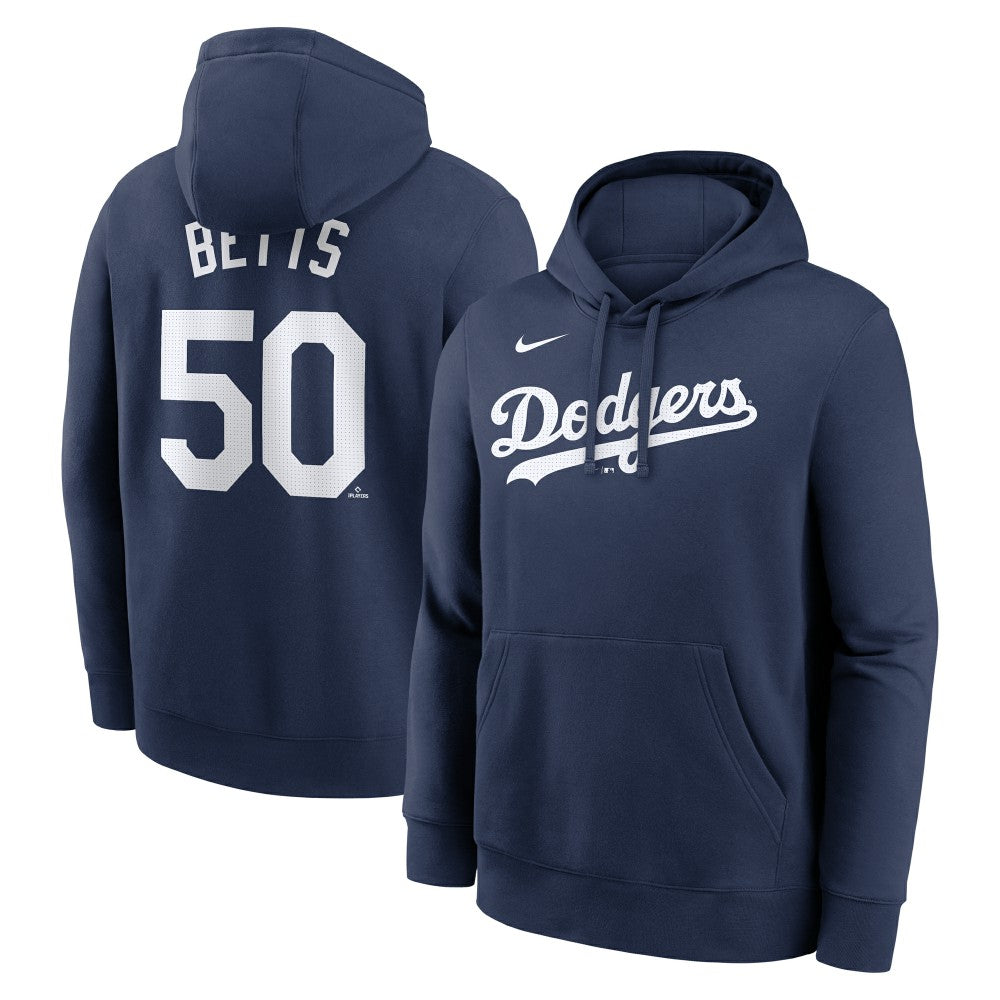 Mookie Betts Los Angeles Dodgers Player Name & Number Club Pullover Hoodie Navy