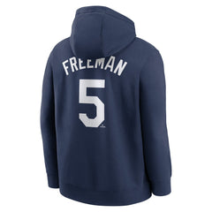 Freddie Freeman Los Angeles Dodgers Player Name & Number Club Pullover Hoodie Navy