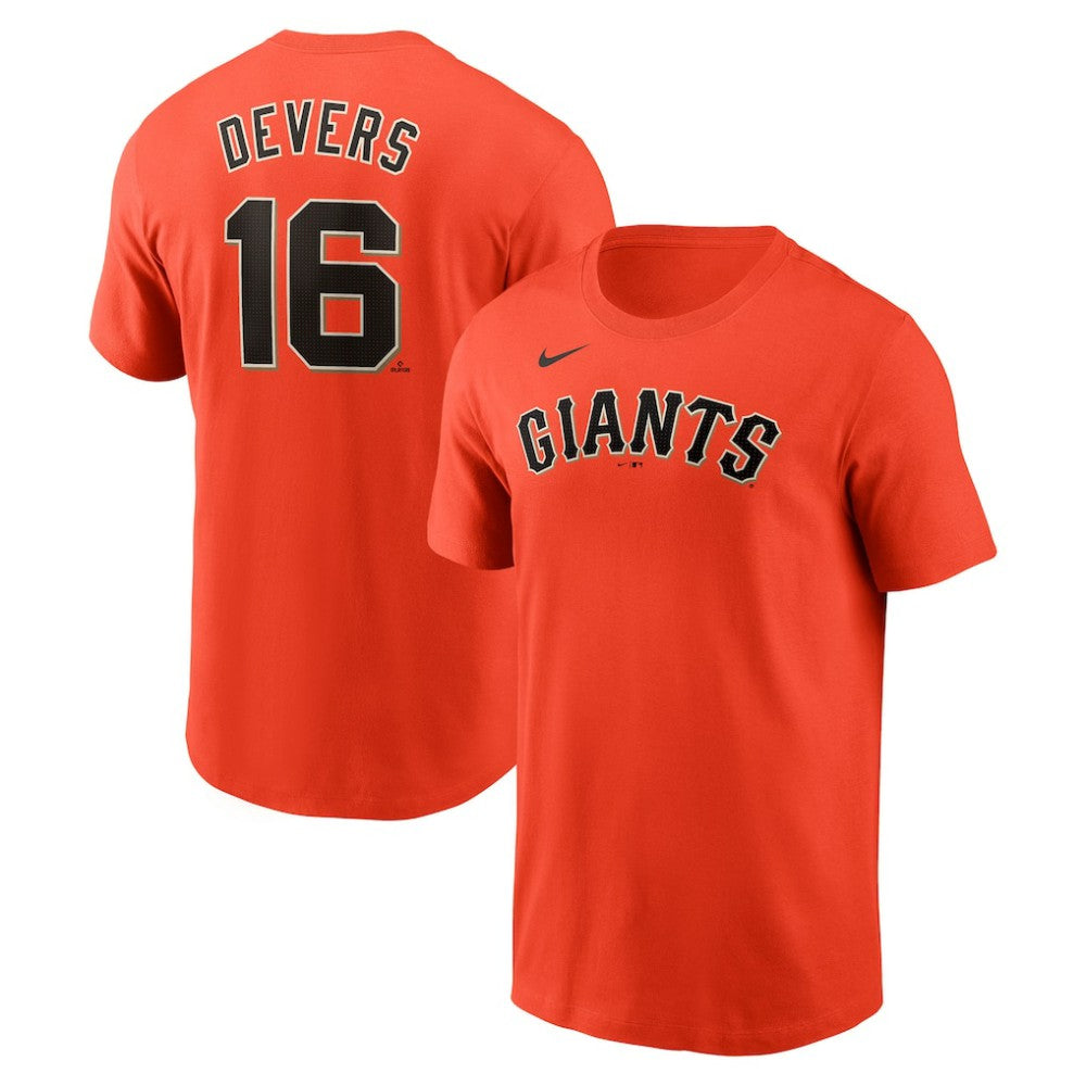 Rafael Devers San Francisco Giants Name & Number T-Shirt Orange