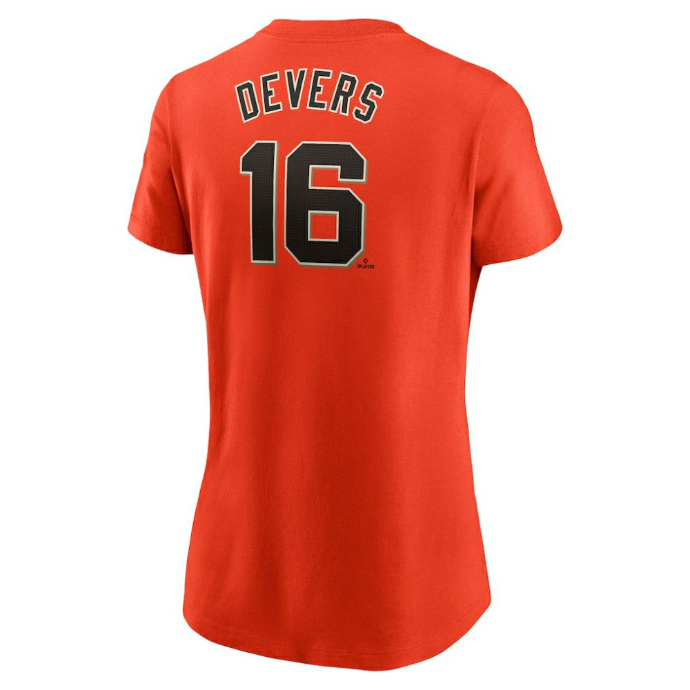 Rafael Devers San Francisco Giants Women's Name & Number T-Shirt Orange