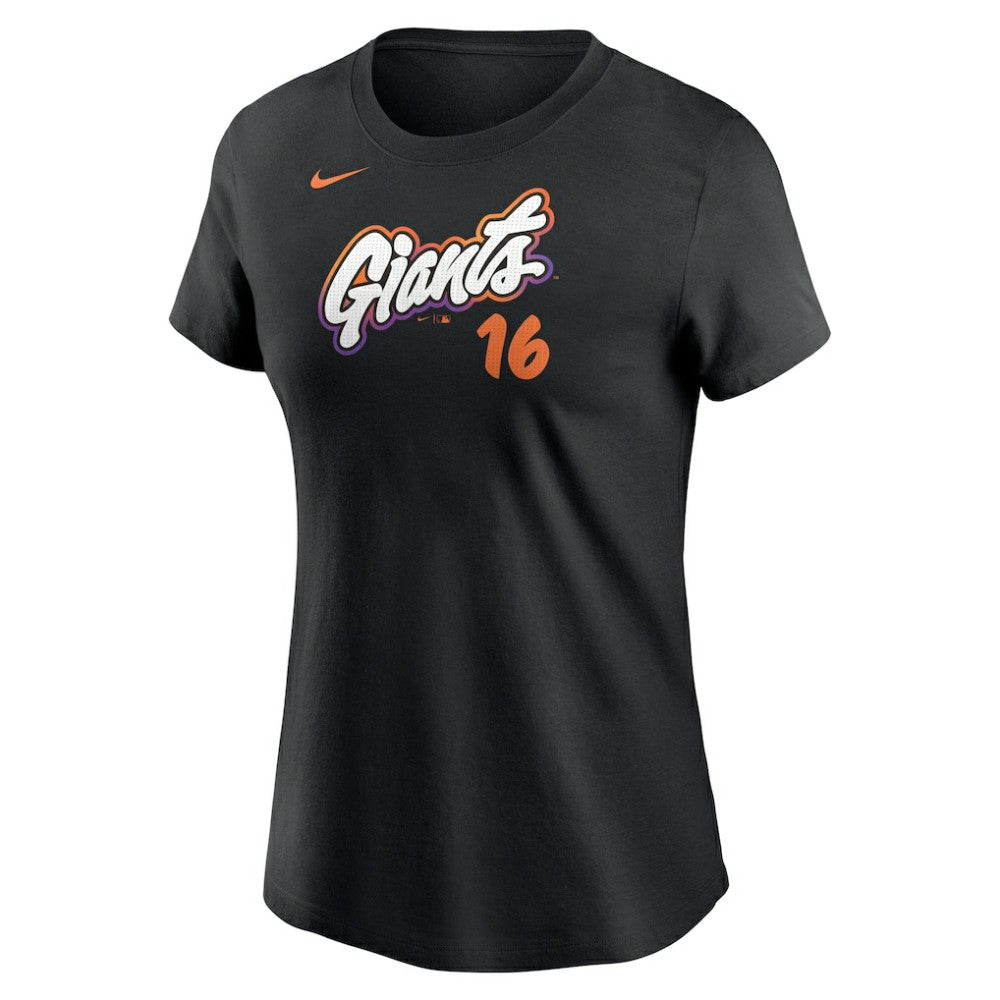 Rafael Devers San Francisco Giants Women's 2025 City Connect Fuse Name & Number T-Shirt Black