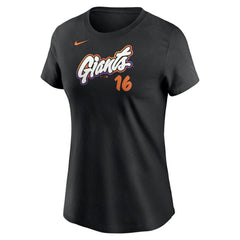 Rafael Devers San Francisco Giants Women's 2025 City Connect Fuse Name & Number T-Shirt Black