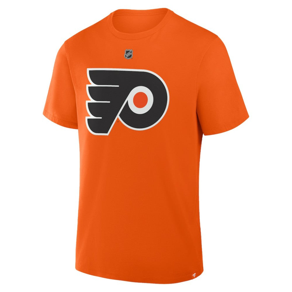 Trevor Zegras Philadelphia Flyers Fanatics Authentic Stack Name & Number T-Shirt - Orange T-shirts