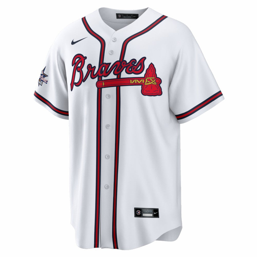 Deion Sanders Atlanta Braves Home Retired Player Replica Jersey White