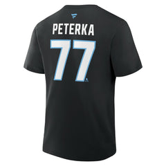 JJ Peterka Utah Mammoth Fanatics Authentic Stack Name & Number T-Shirt - Black T-shirts