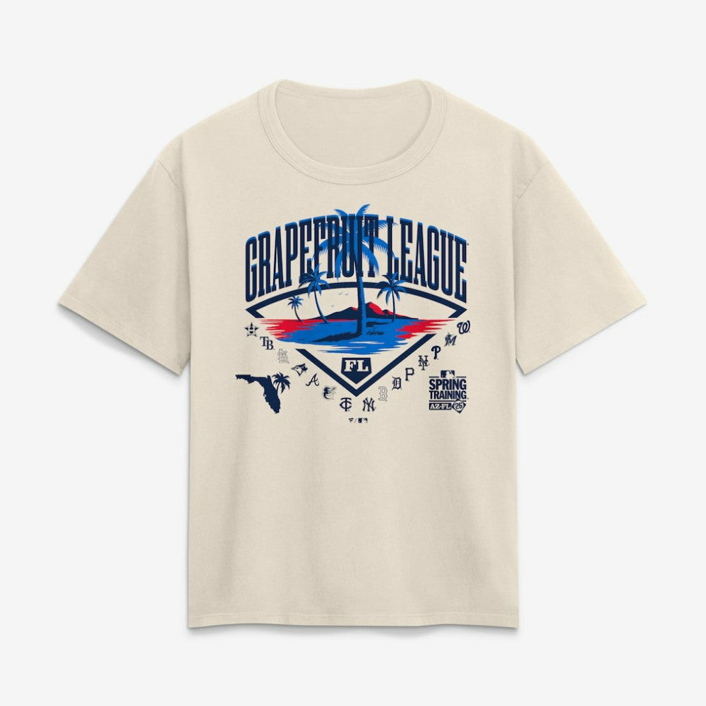 2026 Spring Training Grapefruit League Women's Relaxed Hip Legacy T-Shirt Cream