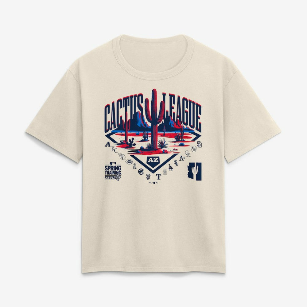 2026 Spring Training Cactus League Women's Relaxed Hip Legacy T-Shirt Cream