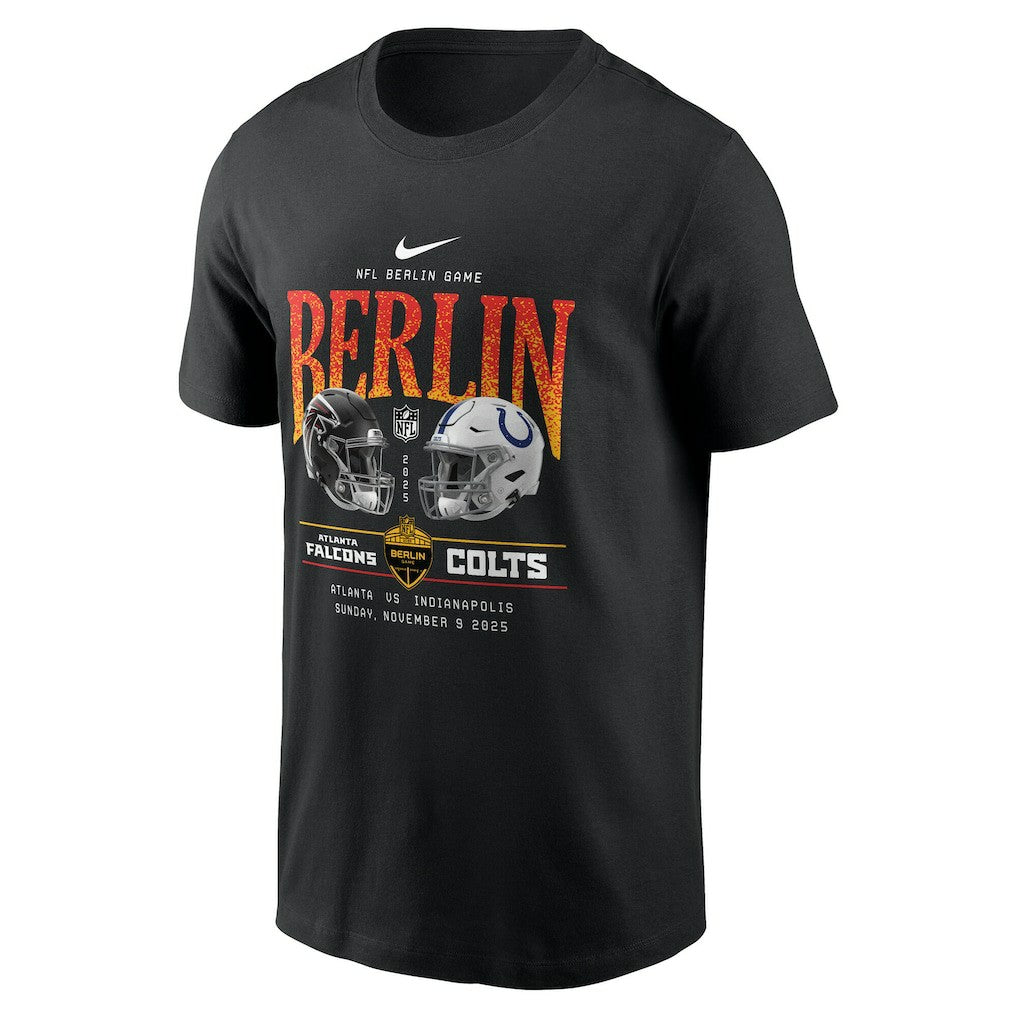 Atlanta Falcons vs. Indianapolis Colts International Games Berlin 2025 T-Shirt - Black cheap