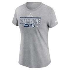 Seattle Seahawks Women's 2025 NFC Champions Locker Room Trophy Collection T-Shirt - Heather Gray outlet