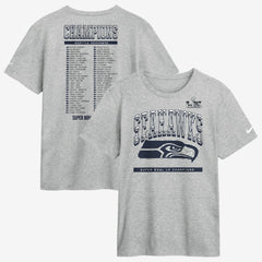 Seattle Seahawks Super Bowl LX Champions Ice Classic Roster T-Shirt - Heather Gray sale