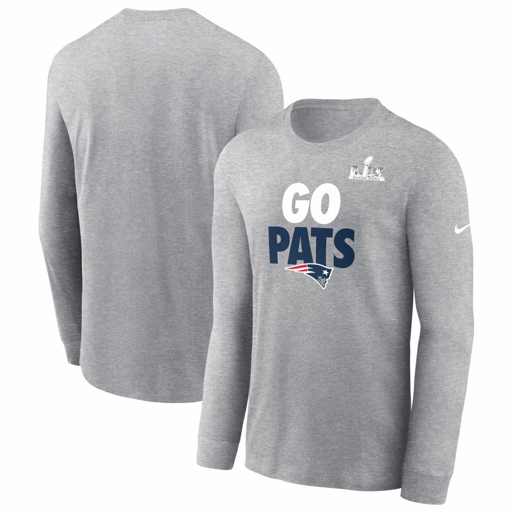 New England Patriots Super Bowl LX Fast As Fast Gets Long Sleeve T-Shirt - Heather Gray outlet