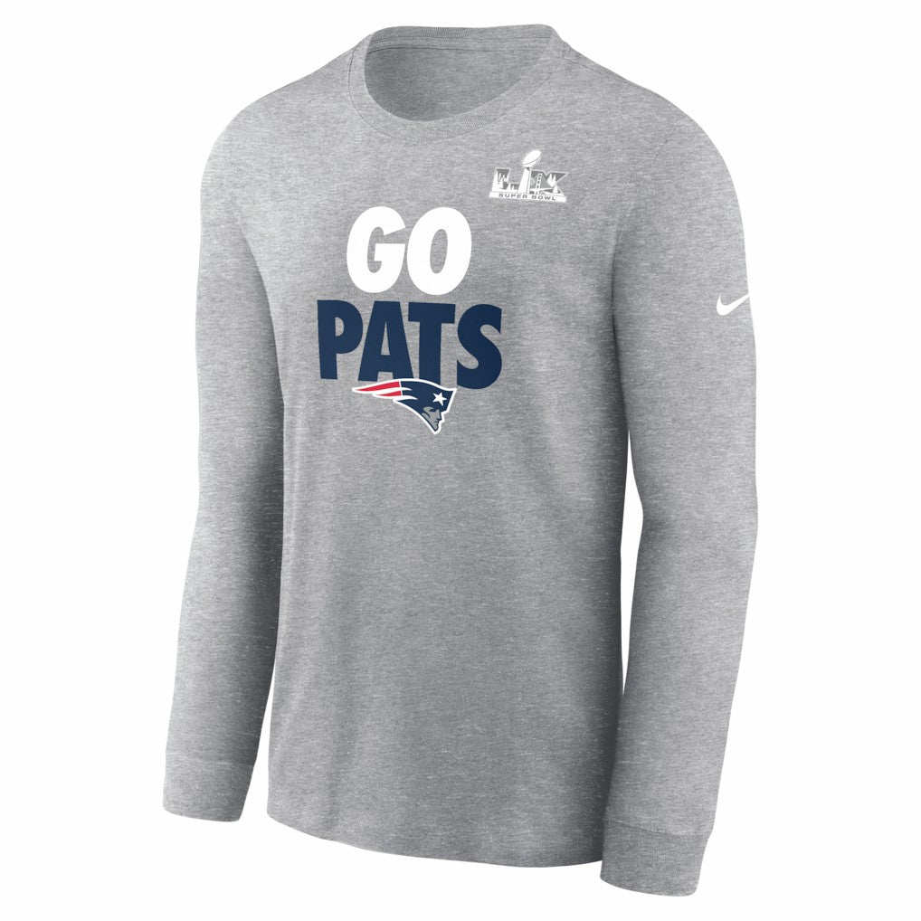 New England Patriots Super Bowl LX Fast As Fast Gets Long Sleeve T-Shirt - Heather Gray outlet