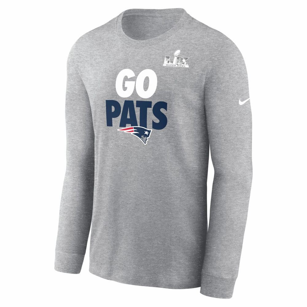 New England Patriots Super Bowl LX Fast As Fast Gets Long Sleeve T-Shirt - Heather Gray outlet