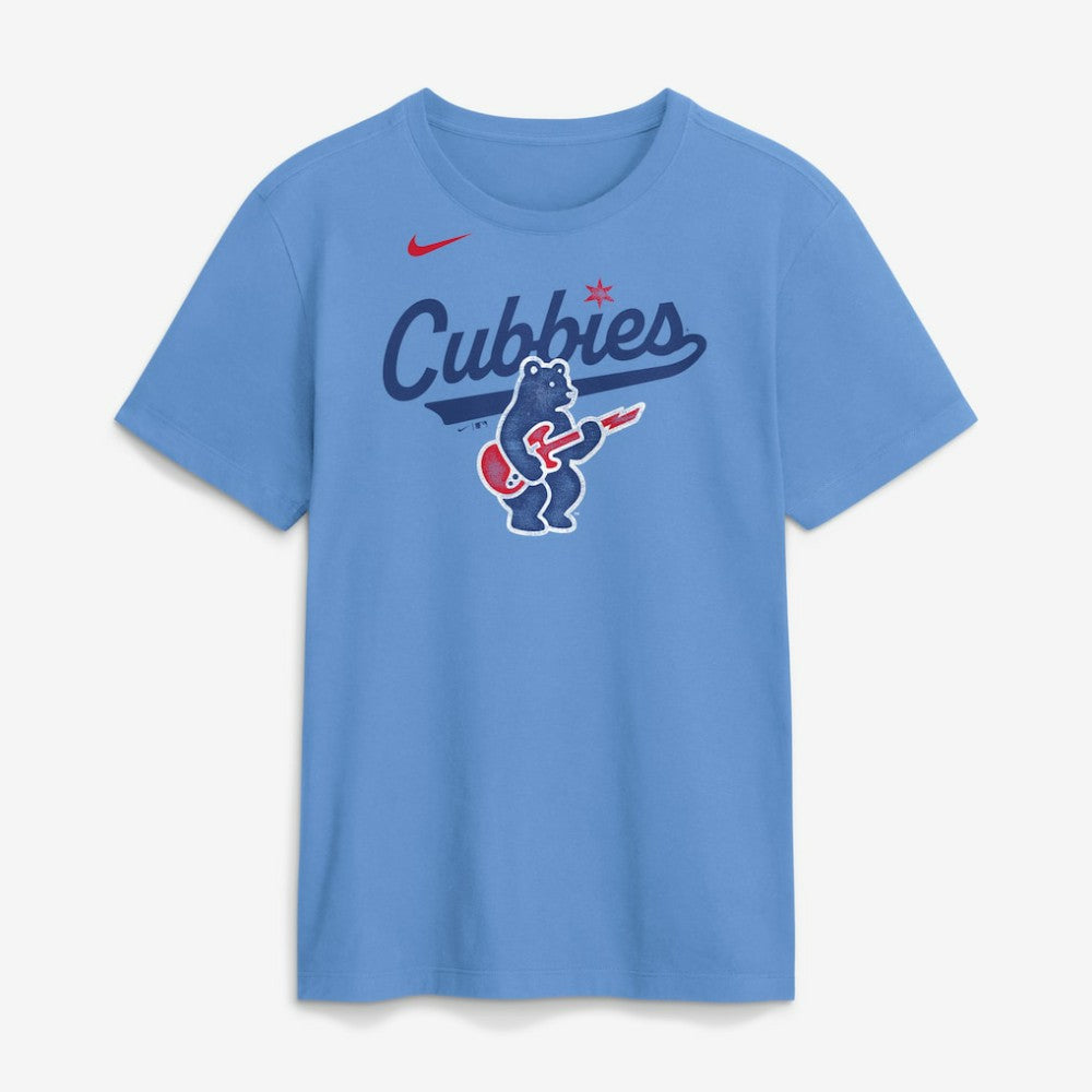 Chicago Cubs Electric Bear T-Shirt Light Blue