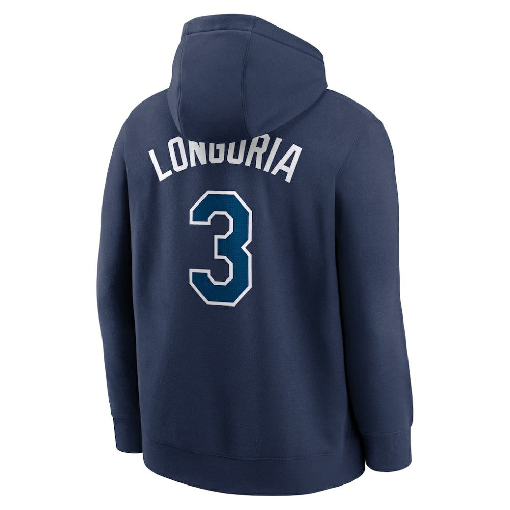Evan Longoria Tampa Bay Rays Player Name & Number Club Pullover Hoodie Navy