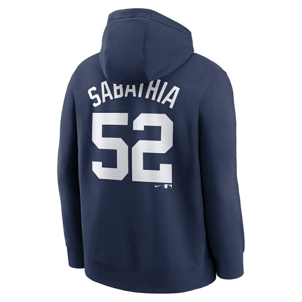 CC Sabathia New York Yankees Retired Player Name & Number Club Pullover Hoodie Navy