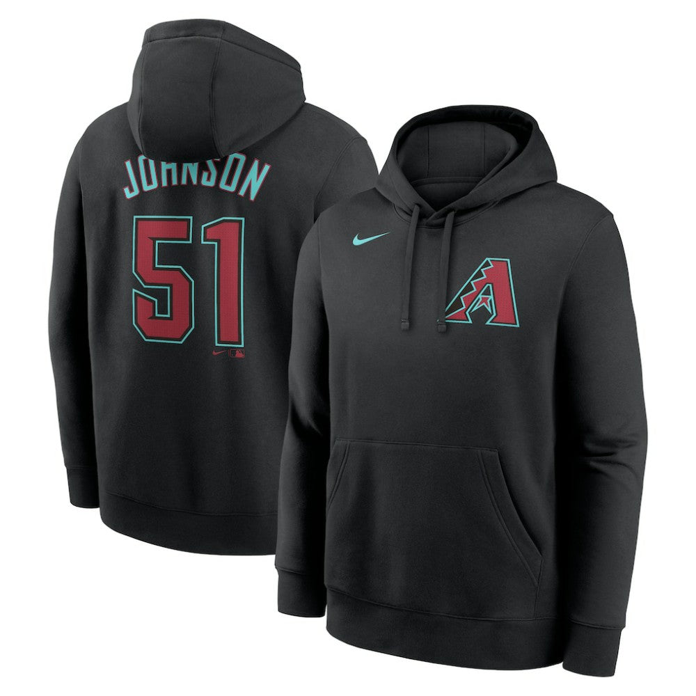 Randy Johnson Arizona Diamondbacks Player Name & Number Club Pullover Hoodie Black