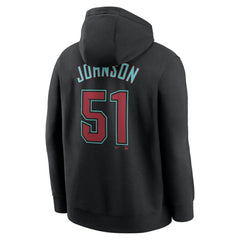 Randy Johnson Arizona Diamondbacks Player Name & Number Club Pullover Hoodie Black