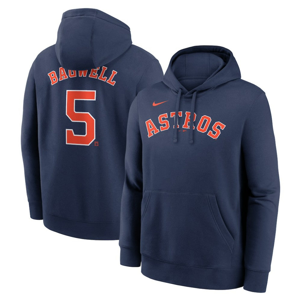 Jeff Bagwell Houston Astros Retired Player Name & Number Club Pullover Hoodie Navy