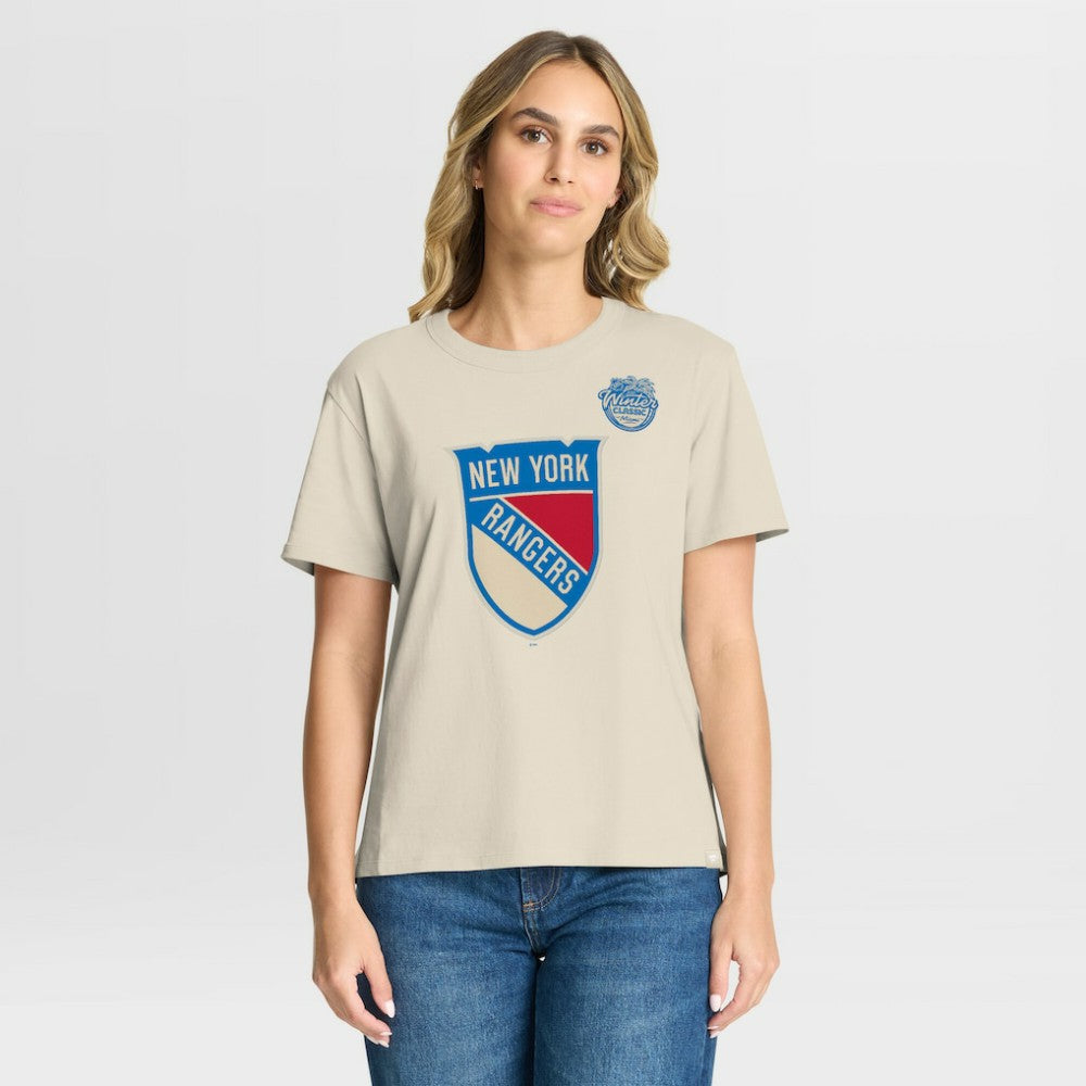 New York Rangers Fanatics Women's 2026 NHL Winter Classic T-Shirt - Cream T-shirts