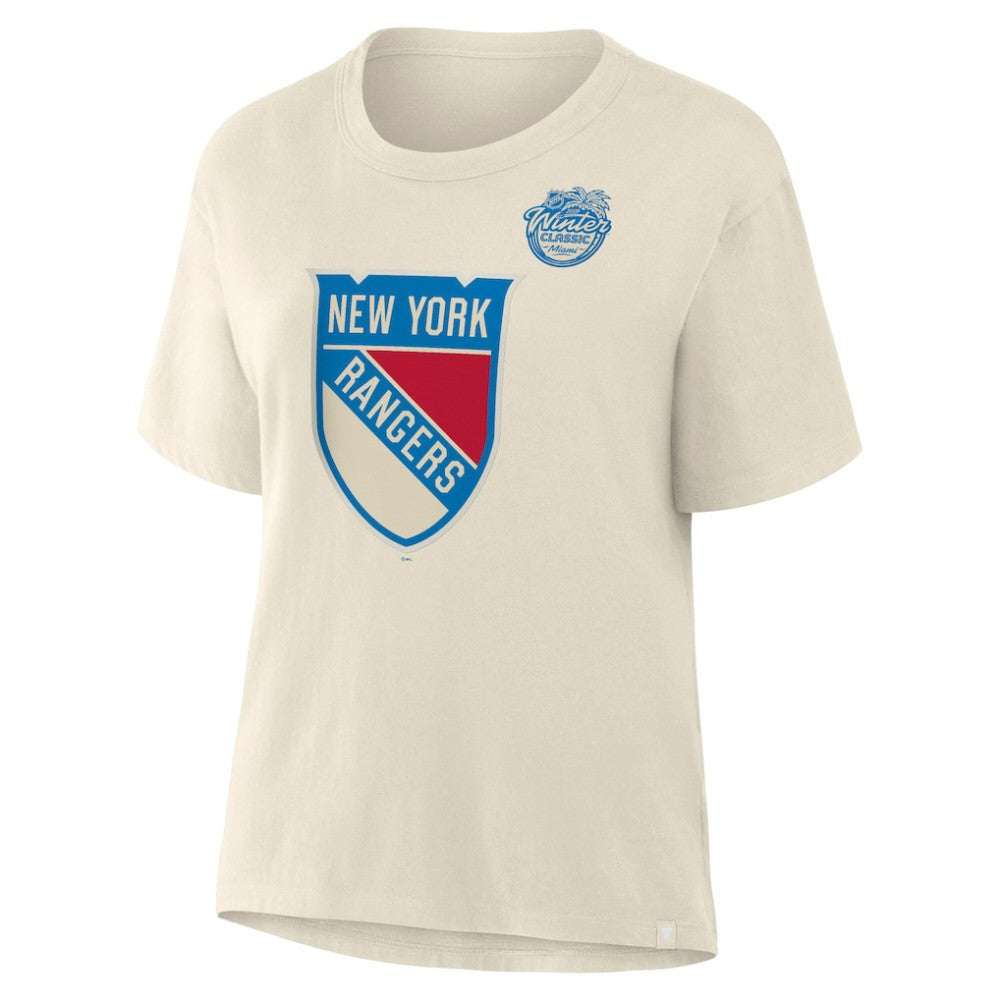 New York Rangers Fanatics Women's 2026 NHL Winter Classic T-Shirt - Cream T-shirts