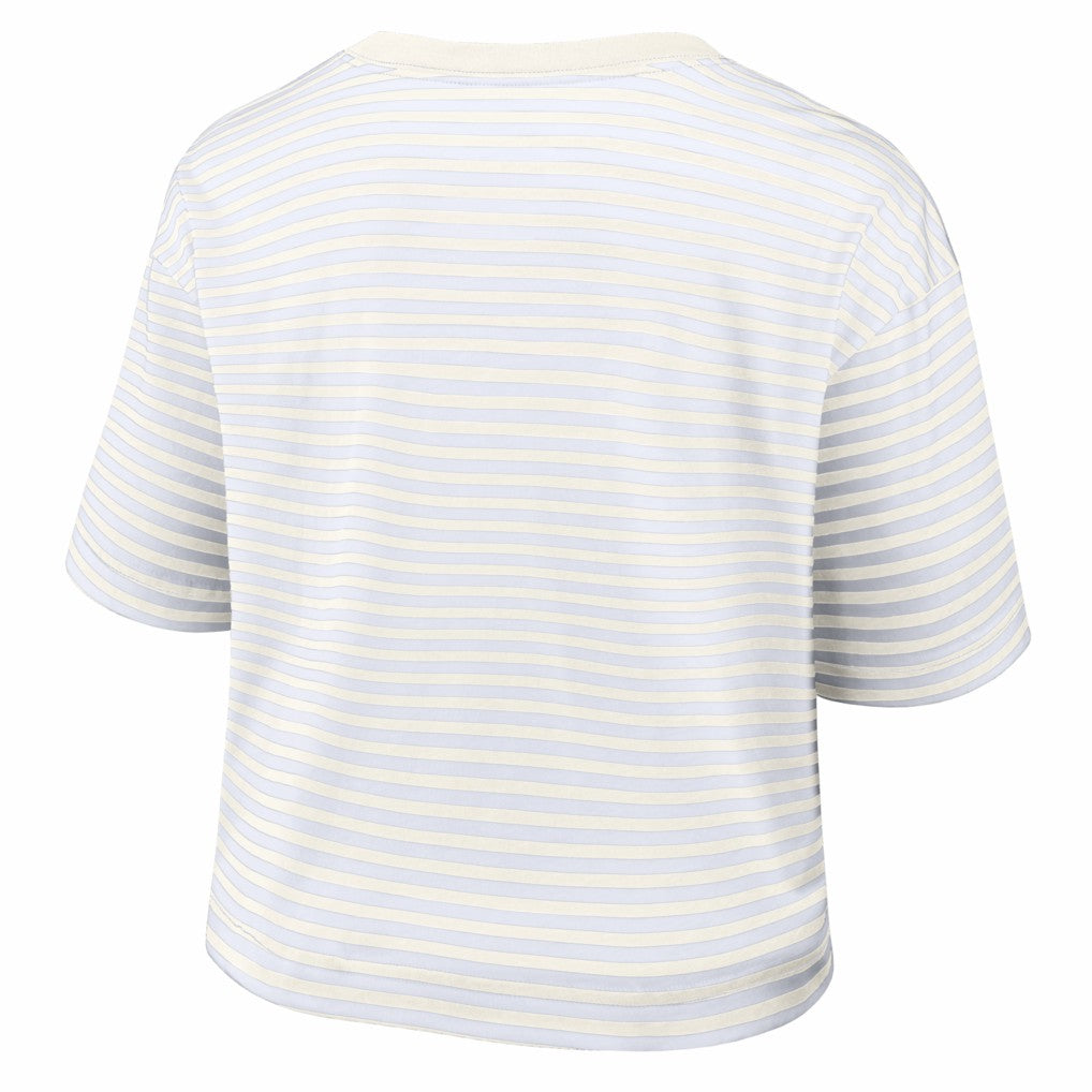 Washington Commanders Women's Striped Cropped T-Shirt - Yellow/Cream online