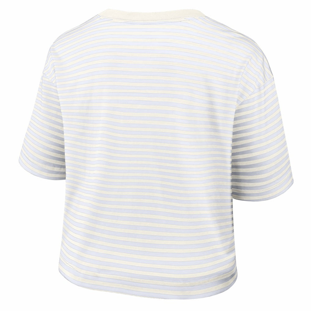 Washington Commanders Women's Striped Cropped T-Shirt - Yellow/Cream online