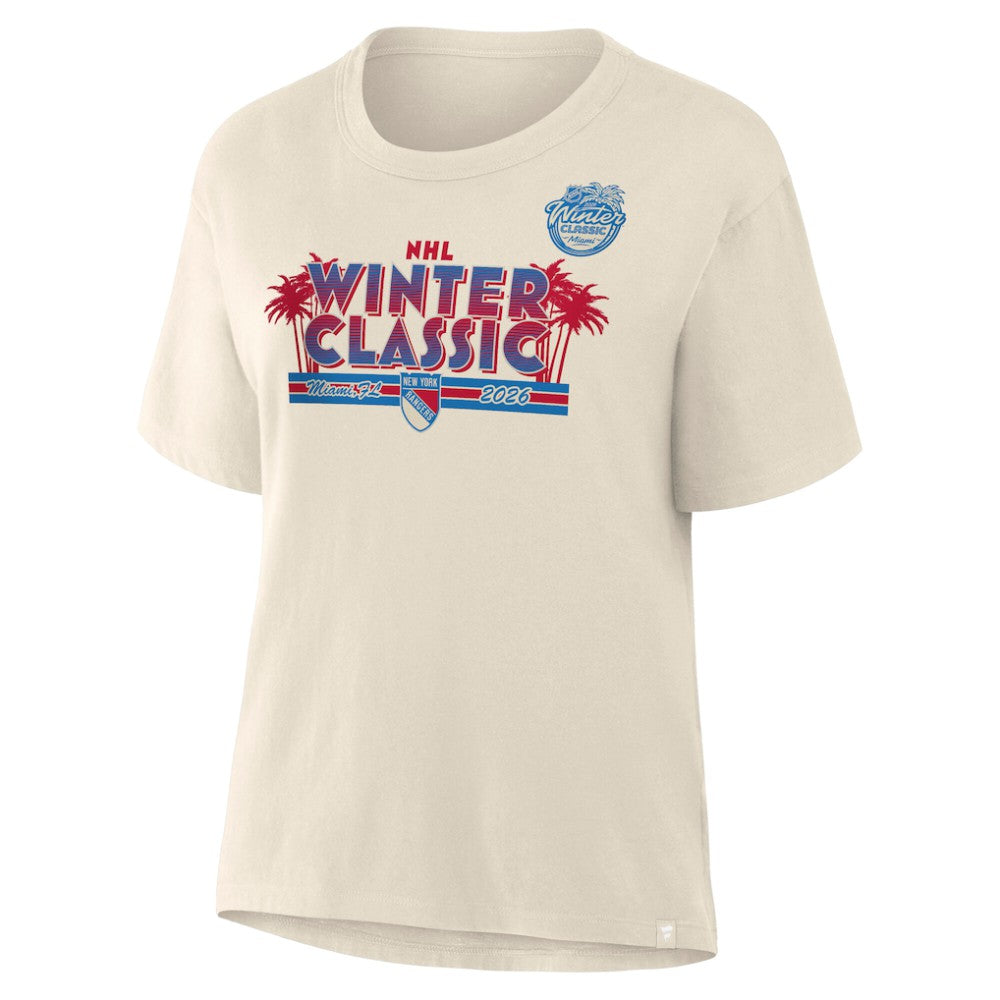 New York Rangers Fanatics Women's 2026 NHL Winter Classic T-Shirt - Cream T-shirts