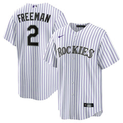 Tyler Freeman Colorado Rockies Home Replica Jersey White