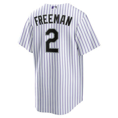 Tyler Freeman Colorado Rockies Home Replica Jersey White