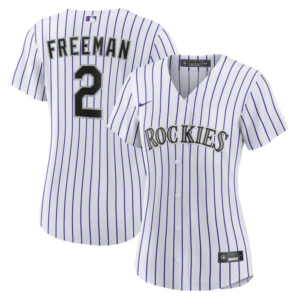 Tyler Freeman Colorado Rockies Women's Home Replica Jersey White