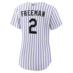 Tyler Freeman Colorado Rockies Women's Home Replica Jersey White