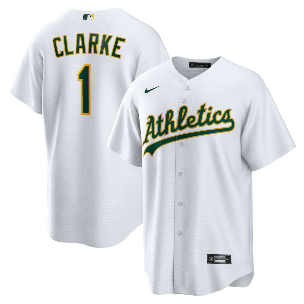 Denzel Clarke Athletics Home Replica Jersey White