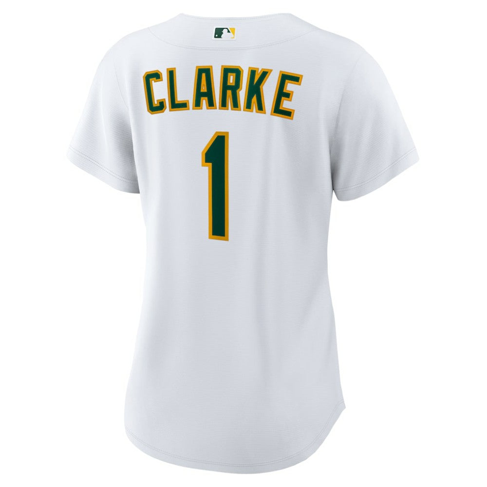 Denzel Clarke Athletics Women's Home Replica Jersey White