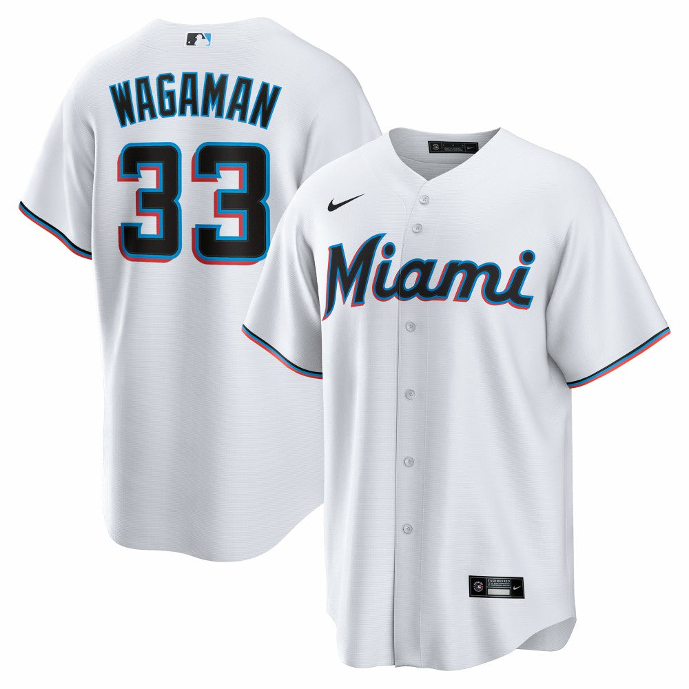 Eric Wagaman Miami Marlins Home Replica Jersey White