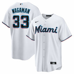 Eric Wagaman Miami Marlins Home Replica Jersey White