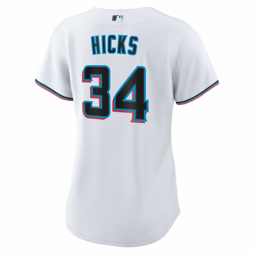 Liam Hicks Miami Marlins Women's Home Replica Jersey White