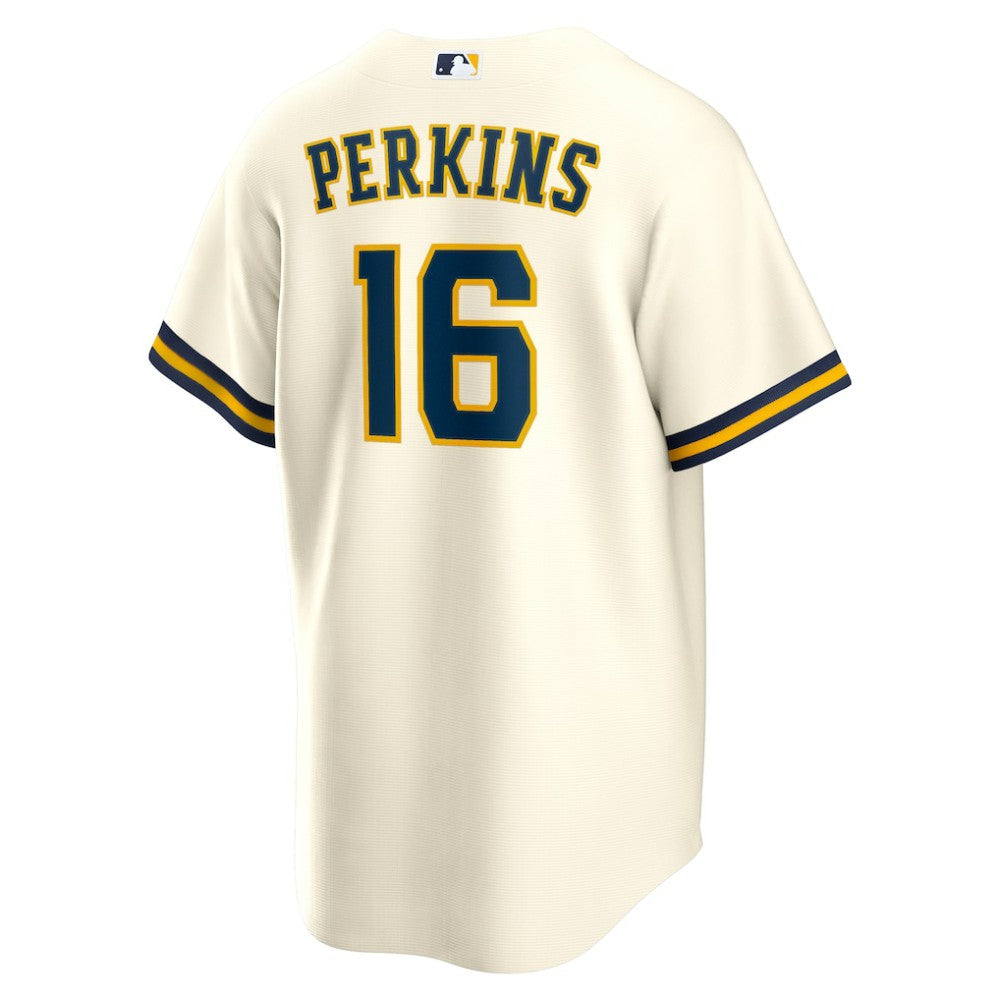 Blake Perkins Milwaukee Brewers Home Replica Jersey Cream
