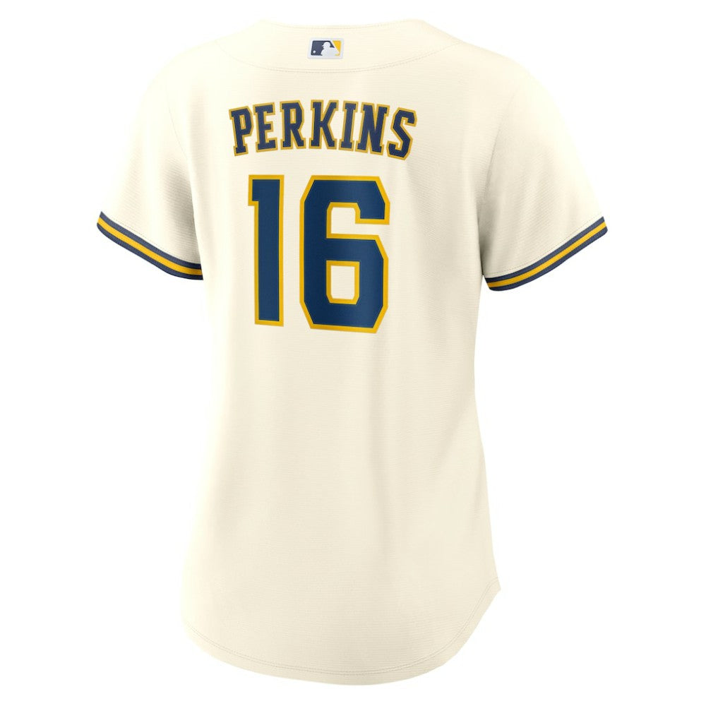 Blake Perkins Milwaukee Brewers Women's Home Replica Jersey Cream
