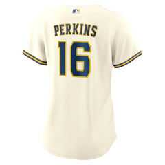 Blake Perkins Milwaukee Brewers Women's Home Replica Jersey Cream